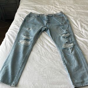 Frame Le Garçon Light Wash Boyfriend Jeans